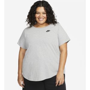 Nike Sportswear Club Essentials T-shirt voor dames (Plus Size) - Wit