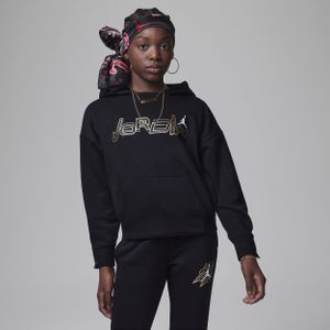 Jordan Take Flight Snap Cuff Pullover hoodie voor kids - Zwart