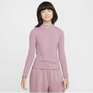 Nike Sportswear top met lange mouwen voor meisjes - Blauw