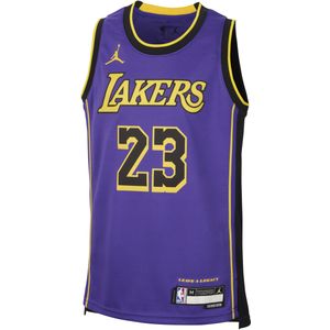 LeBron James Los Angeles Lakers Statement Edition Jordan Swingman NBA-jersey met Dri-FIT voor jongens - Paars