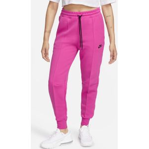 Nike Sportswear Tech Fleece Joggingbroek met halfhoge taille voor dames - Rood