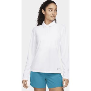 Nike Dri-FIT Victory Golfpolo met lange mouwen voor dames - Wit