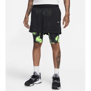 Ja Dri-FIT 2-in-1 basketbalshorts voor heren (10 cm) - Zwart