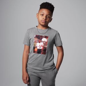 Jordan MJ T-shirt met foto voor kids - Grijs