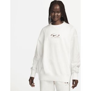 Nike Sportswear Phoenix Fleece Oversized sweatshirt met ronde hals voor dames - Wit