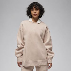 Jordan Flight Fleece sweatshirt met ronde hals voor dames - Paars