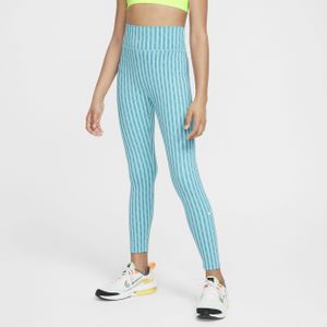 Nike One Dri-FIT legging met hoge taille voor meisjes - Groen