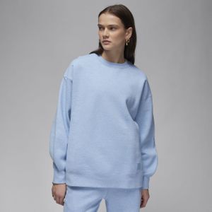 Jordan Flight Fleece sweatshirt met ronde hals voor dames - Blauw