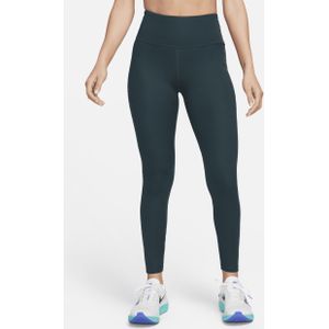 Nike Fast 7/8-legging met print, halfhoge taille en zakken voor dames - Zwart