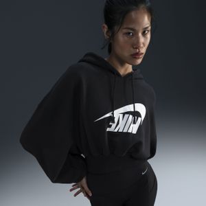 Nike Sportswear oversized cropped hoodie van sweatstof voor dames - Zwart