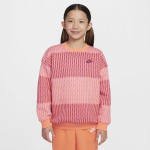 Nike Sportswear Club Fleece oversized sweatshirt voor meisjes - Roze