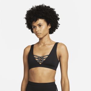Nike Sneakerkini Bikinitop met diepe hals - Zwart