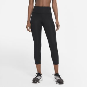 Nike Fast Cropped hardlooplegging met halfhoge taille voor dames - Grijs