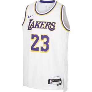 Lebron James Los Angeles Lakers Icon Edition 2022/23 Nike Swingman NBA-jersey met Dri-FIT voor kids - Wit