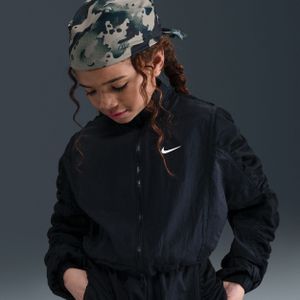 Nike Sportswear geweven meisjesjack - Zwart