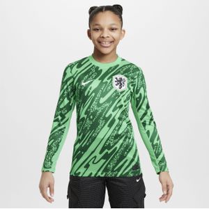 Nederland (herenelftal) 2024/25 Stadium Goalkeeper Nike Dri-FIT replica voetbalshirt voor kids - Groen