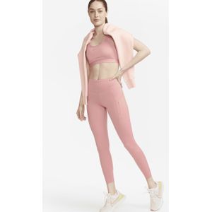 Nike Go 7/8-legging met halfhoge taille, complete ondersteuning en zakken voor dames - Zwart
