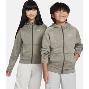 Nike Therma-FIT hoodie met rits voor kids - Zwart
