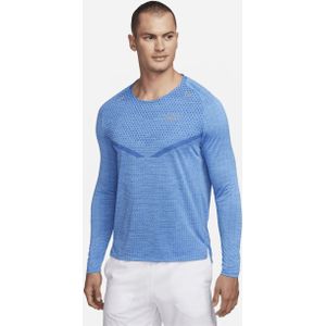 Nike TechKnit Dri-FIT ADV hardlooptop met lange mouwen voor heren - Blauw