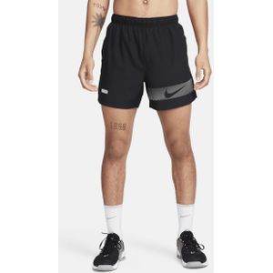 Nike Challenger Flash Dri-FIT hardloopshorts met binnenbroek voor heren (13 cm) - Zwart