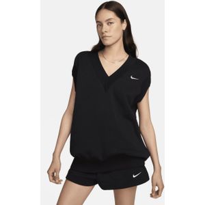 Nike Sportswear Phoenix Fleece oversized bodywarmer van fleece voor dames - Zwart