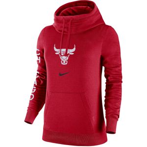 Chicago Bulls Club Fleece 2023/24 City Edition Nike NBA-hoodie met trechterhals voor dames - Rood