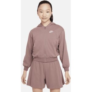 Nike Sportswear Hoodie met rits voor meisjes - Paars