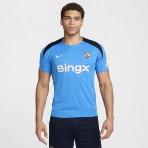 Chelsea FC Strike Nike Dri-FIT knit voetbaltop met korte mouwen voor heren - Blauw