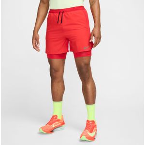 Nike Stride Dri-FIT hybride hardloopshorts voor heren (13 cm) - Zwart