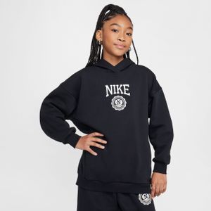 Nike Sportswear Club Fleece oversized hoodie voor meisjes - Zwart