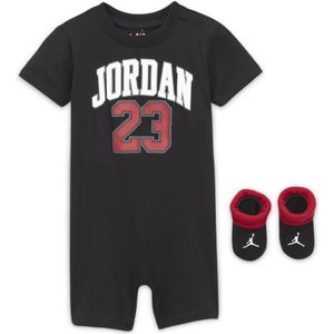 Jordan babyset met rompertje en booties - Zwart