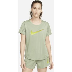 Nike Dri-FIT One Hardlooptop met korte mouwen voor dames - Groen