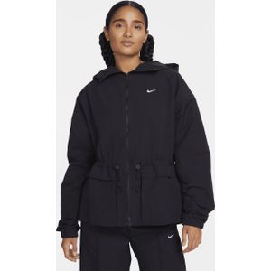 Nike Sportswear Everything Wovens oversized damesjack met capuchon - Zwart