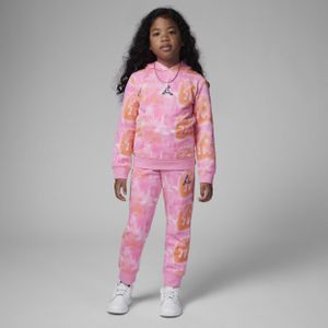 Jordan Essentials kleuterset met fleecehoodie en -broek met print - Roze