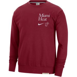 Miami Heat Standard Issue Nike NBA-sweatshirt met ronde hals en Dri-FIT voor heren - Rood