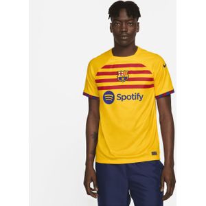 FC Barcelona 2023/24 Stadium Vierde Nike voetbalshirt met Dri-FIT voor heren - Geel