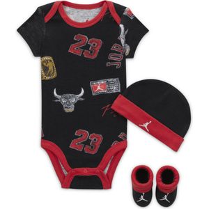 Jordan MJ Essentials driedelige babyset met print - Zwart