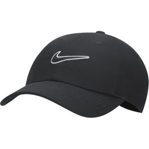 Nike Club ongestructureerde Swoosh pet - Zwart