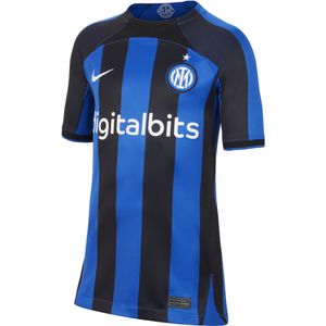 Inter Milan 2022/23 Stadium Thuis Nike voetbalshirt met Dri-FIT voor kids - Blauw