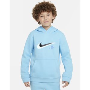 Nike Sportswear fleecehoodie met graphic voor jongens - Blauw