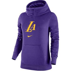 Los Angeles Lakers Club Fleece 2023/24 City Edition Nike NBA-hoodie met trechterhals voor dames - Paars
