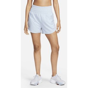 Nike One Dri-FIT damesshorts met ultrahoge taille en binnenbroekje (8 cm) - Blauw