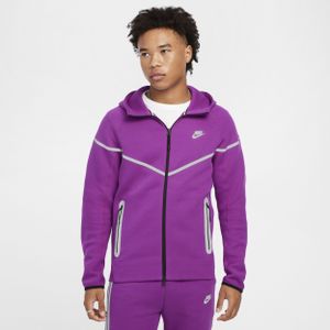 Nike Tech Windrunner fleecejack met rits over de hele lengte voor heren - Zwart