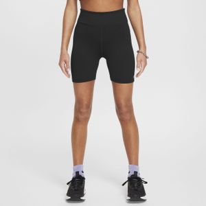 Nike One Dri-FIT bikeshorts voor meisjes - Zwart