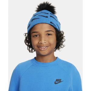 Nike Peak beanie met pompon voor kids - Blauw