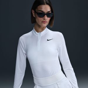 Nike Victory Dri-FIT golftop met korte rits en UV-bescherming voor dames - Blauw