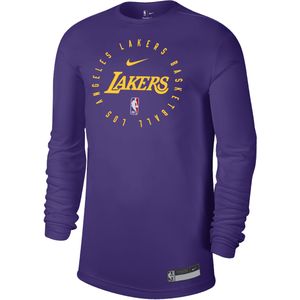 Los Angeles Lakers Nike Dri-FIT NBA-herenshirt met lange mouwen - Paars