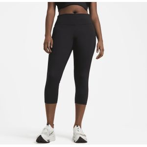 Nike Fast Korte hardlooplegging met halfhoge taille voor dames (Plus Size) - Zwart