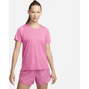 Nike Dri-FIT Race Hardlooptop met korte mouwen voor dames - Roze