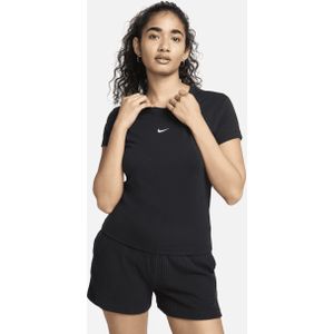 Nike Sportswear Chill Knit T-shirt voor dames - Zwart